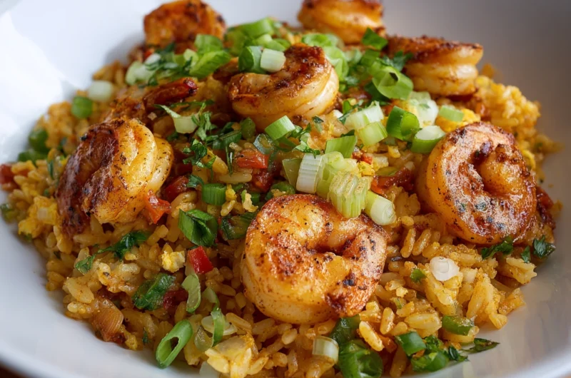 Creamy and Spicy Cajun Shrimp Rice Made at Home
