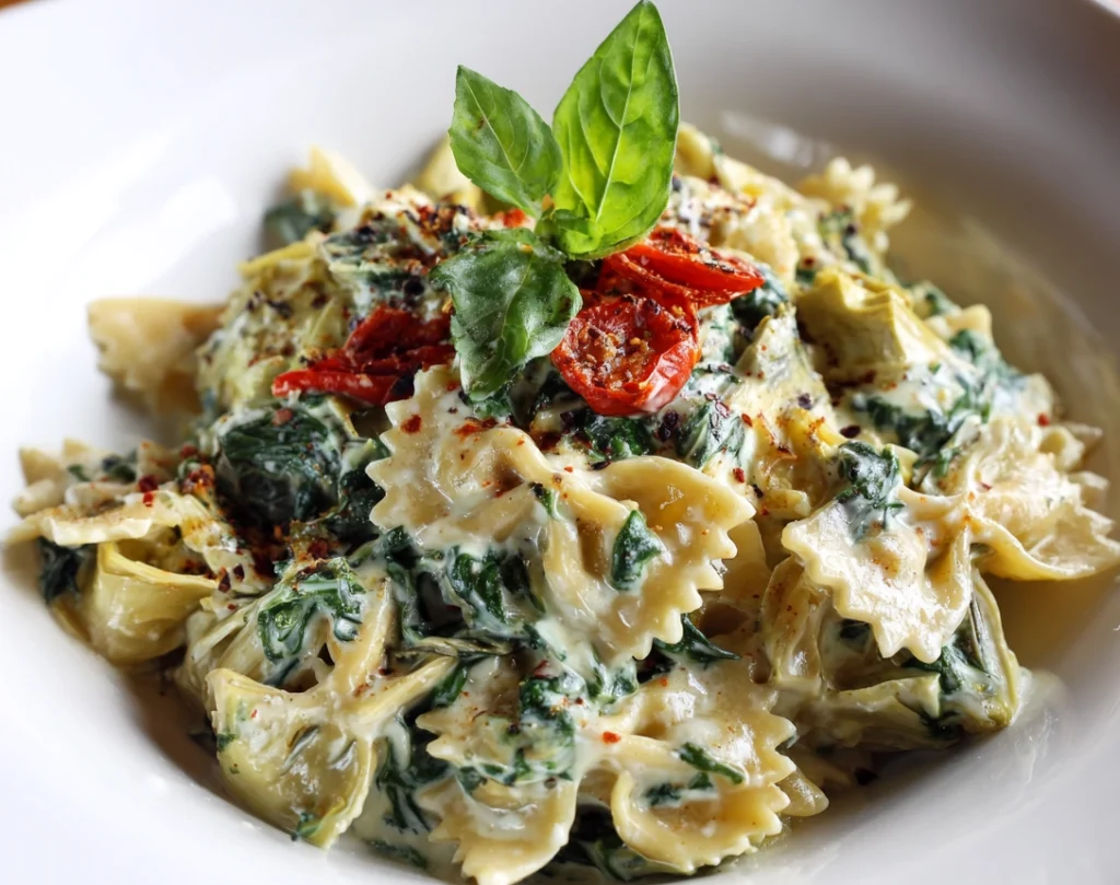 spinach artichoke pasta