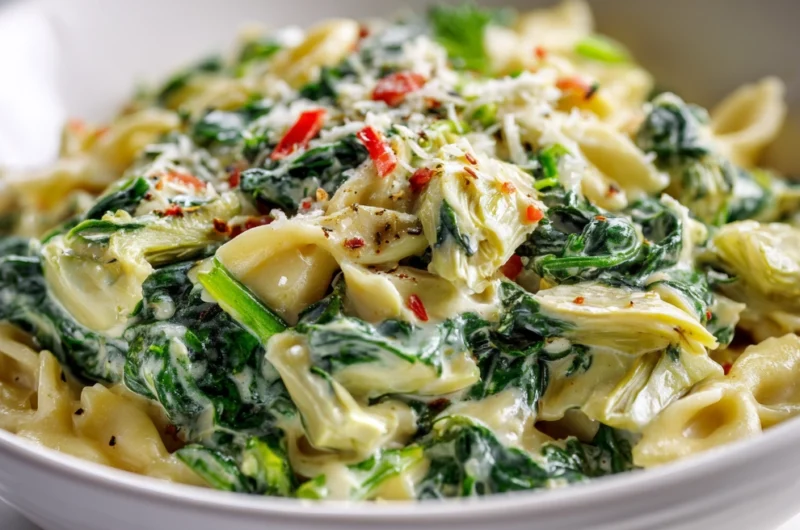 Comforting Spinach Artichoke Pasta in Minutes