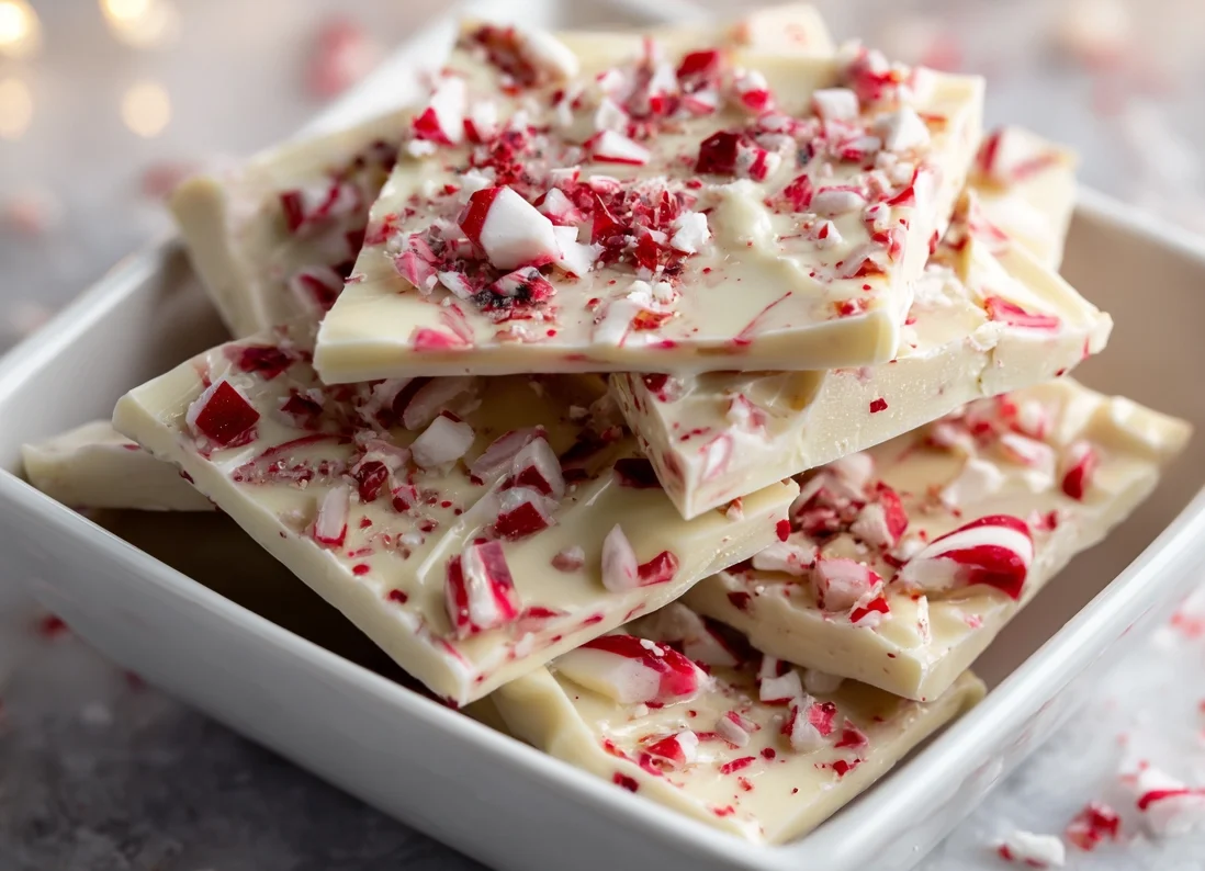 white chocolate peppermint bark