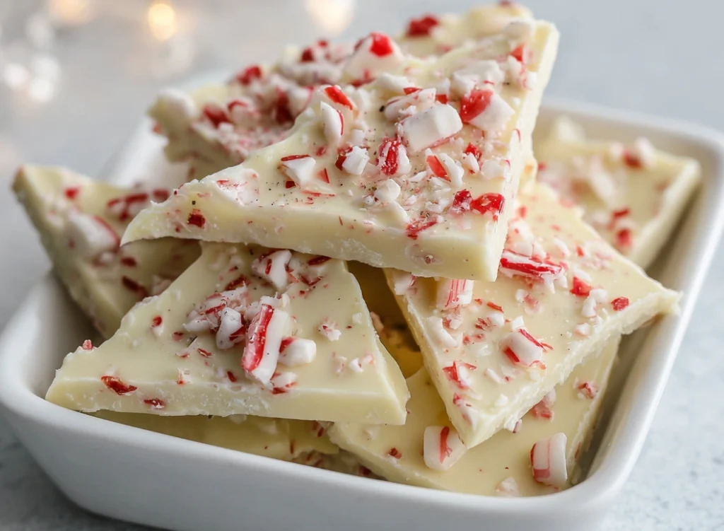 white chocolate peppermint bark