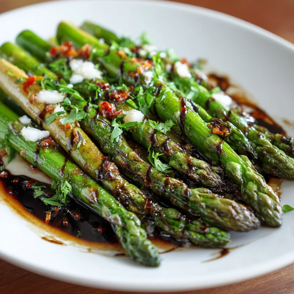 Crisp Asparagus Salad Drizzled with Sweet Balsamic
